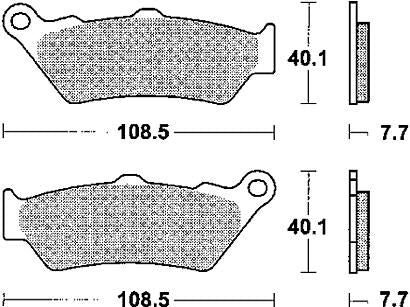 Trw remblokken mcb 671 brake pad mcb 671 sh sintered metal