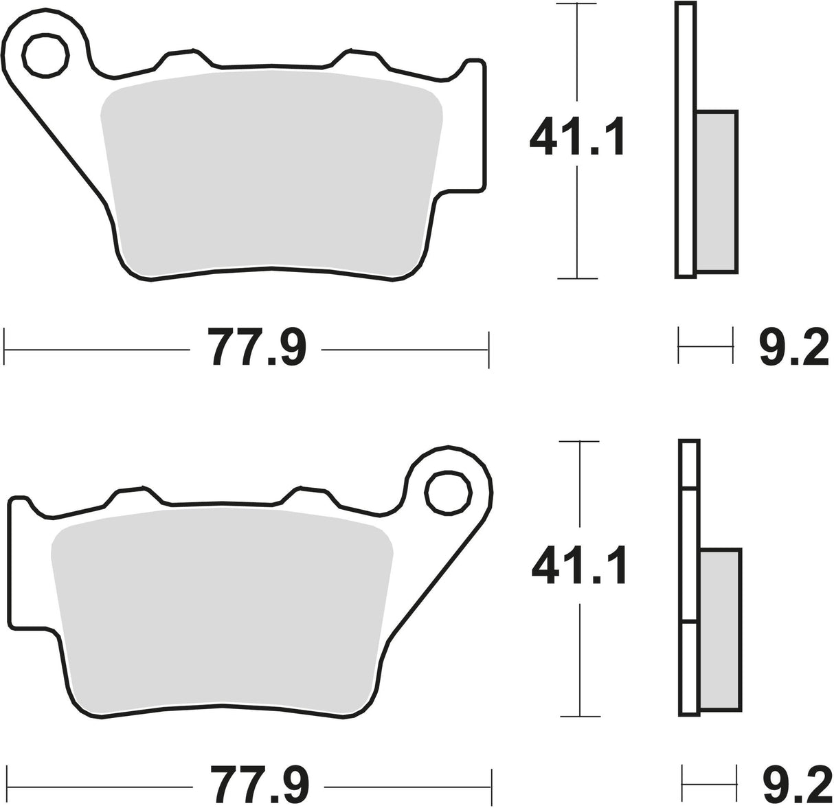 Trw remblokken mcb 672 brake pad mcb 672 si sintered metal