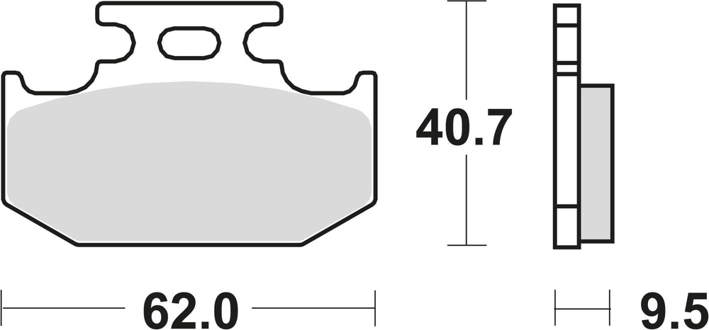 Trw remblokken mcb 625 brake pad mcb 625 rsi sint.metal offr.rac.
