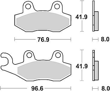 Trw remblokken mcb 582 brake pad mcb 582 si sintered metal