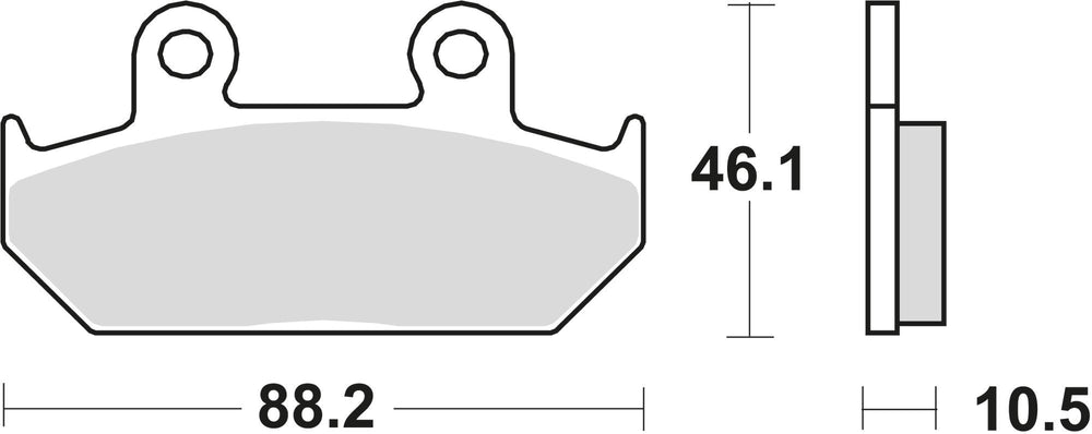 Trw remblokken mcb 624 brake pad mcb 624 sv sintered metal