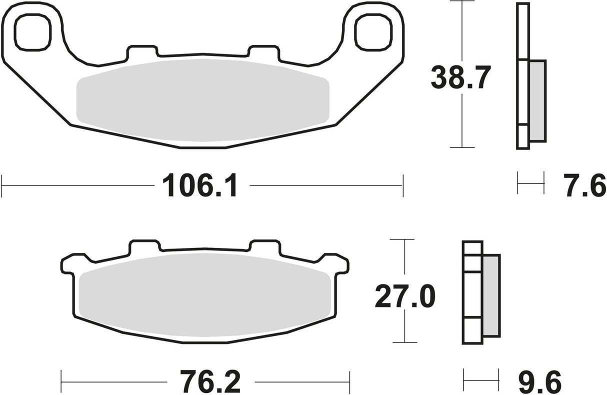 Trw remblokken mcb 586 brake pad mcb 586 sv sintered metal