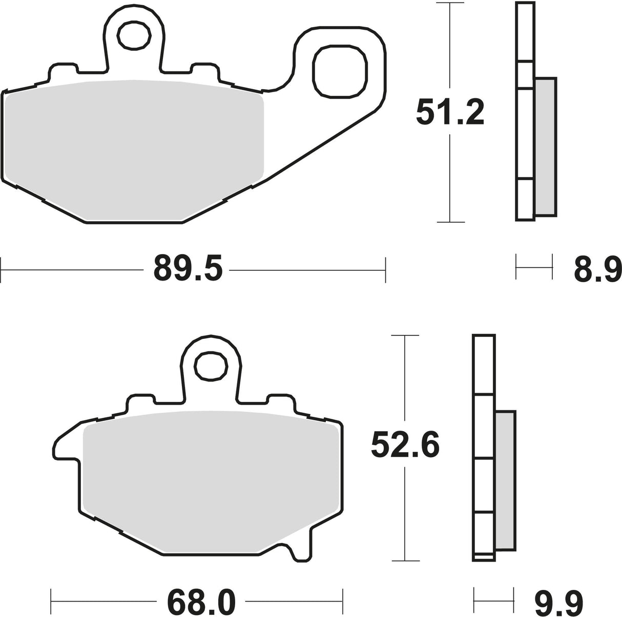 Trw remblokken mcb 662 brake pad mcb 662 sh sintered metal
