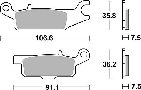 Trw remblokken mcb 801 brake pad mcb 801 si sintered metal