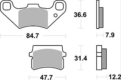 Trw remblokken mcb 807 brake pad mcb 807 organic standard
