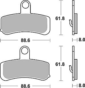 TRW -lucas brake pad mcb 813 brake pad mcb 813 sv sintered metal