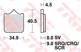Trw remblokken mcb 829 brake pad mcb 829 crq hyper carbon racing
