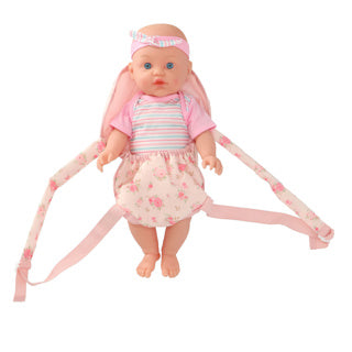 Doll carrier pink flower