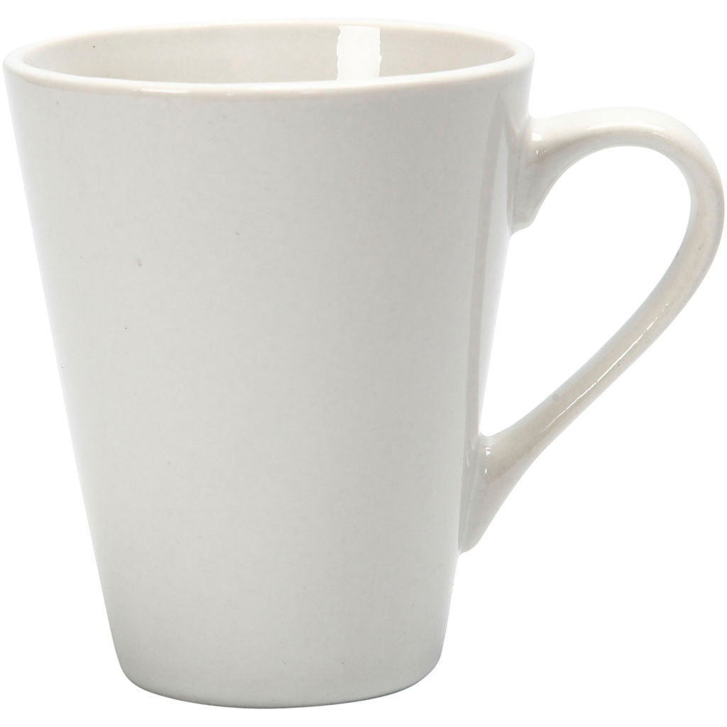 Creativ company mugs, h: 10 cm, d 5-8 cm, 250 ml, white, 1 piece
