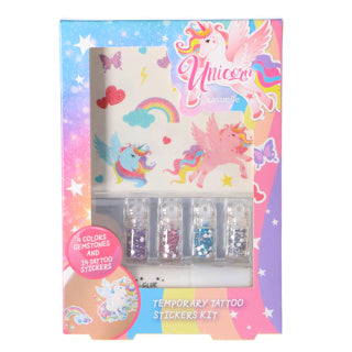 Casuelle unicorn glitter body tattoo | 6 stuks