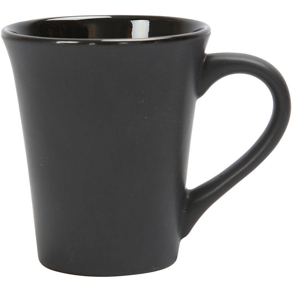 Creativ company mug, h: 10 cm, d 5.9-8.7 cm, black, 1 piece