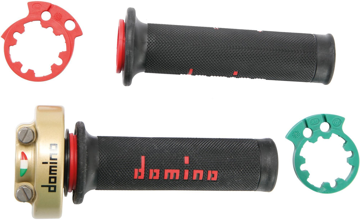 Domino gasdraaigreep armatuur xm2 . throttle grips alu go 2-pull,handleg xm2