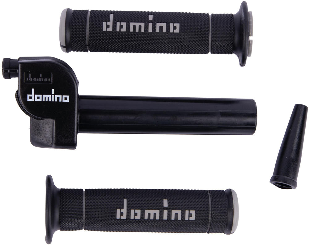 Domino gasgreep set trial throttle grips plast sw 1-train