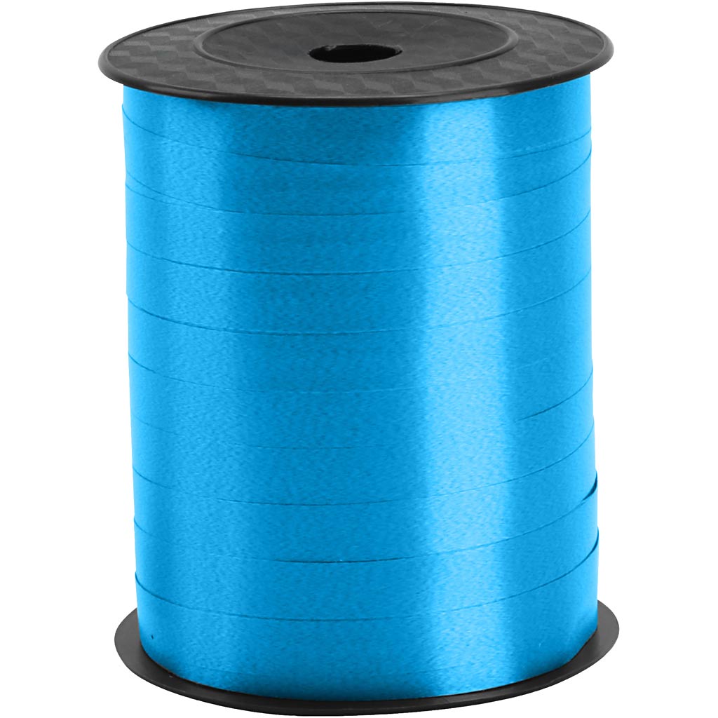 Creativ company gift ribbon, W: 10 mm, turquoise blue, 200 m 1 roll
