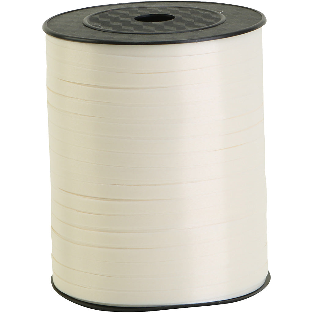 Creativ company gift ribbon, w: 5 mm, white, 400 m 1 roll