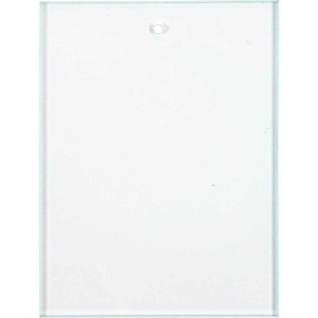 Creativ company glass plates, size 8x6 cm, thickness 3 mm, 10 pieces in a box