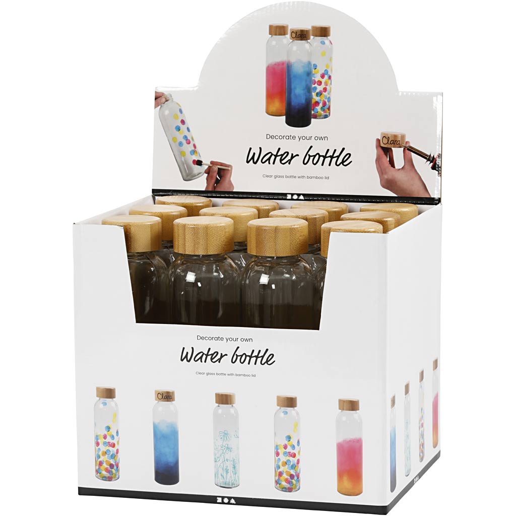 Creativ company water bottle, h: 22 cm, d: 6.7 cm, 500 ml, 12 pieces in a box