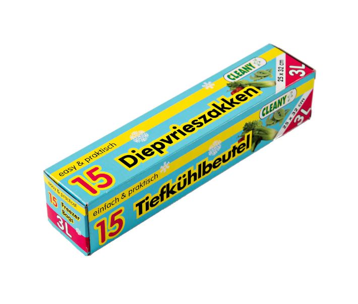 Cleany fagyasztózsákok 3l 25x32cm 15db