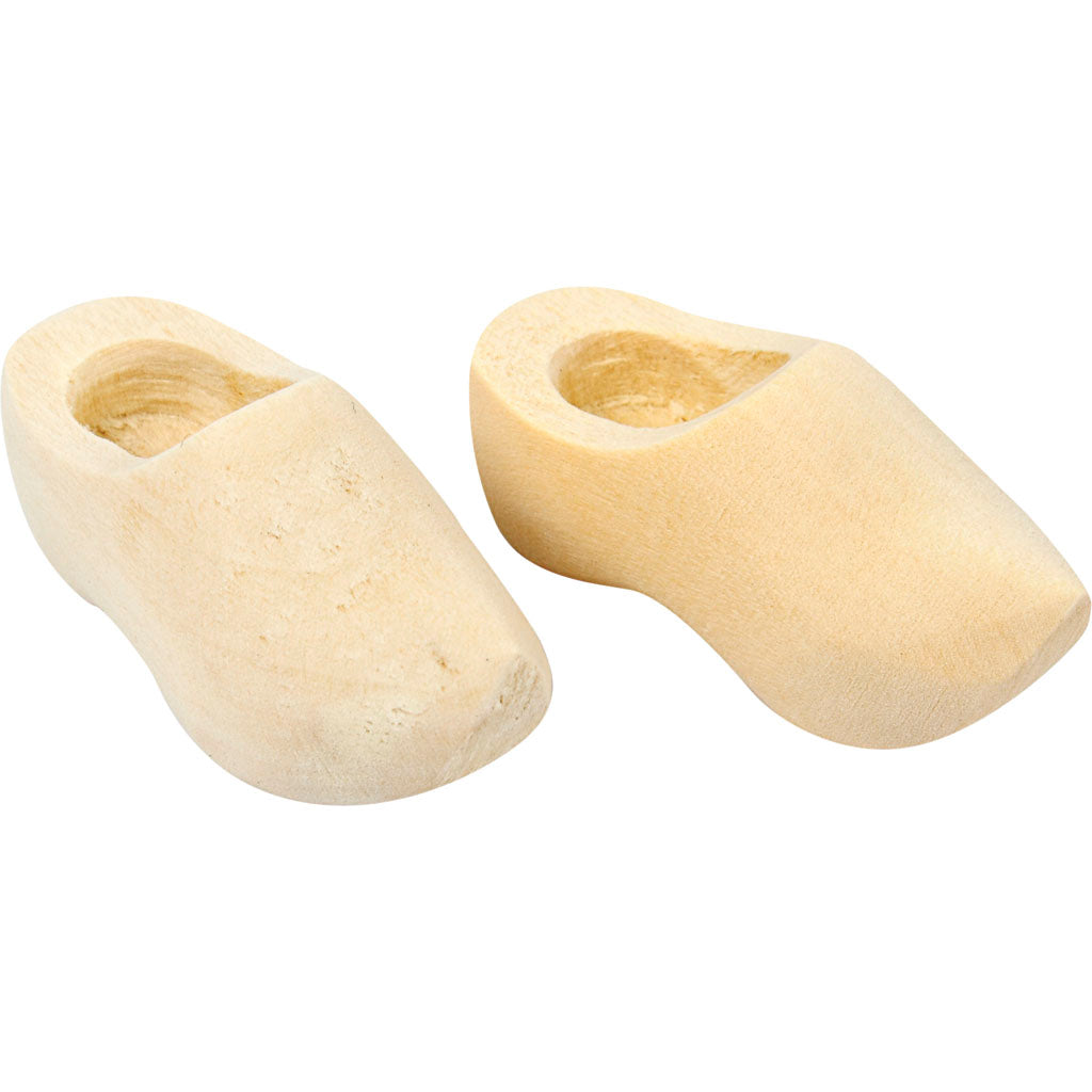 Creativ company Dutch wooden clogs, l: 40 mm, 2 pairs 1 box