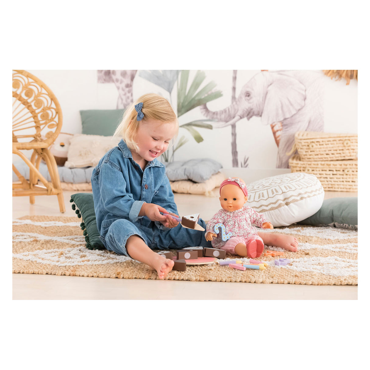 Corolle trä födelsedagstårta