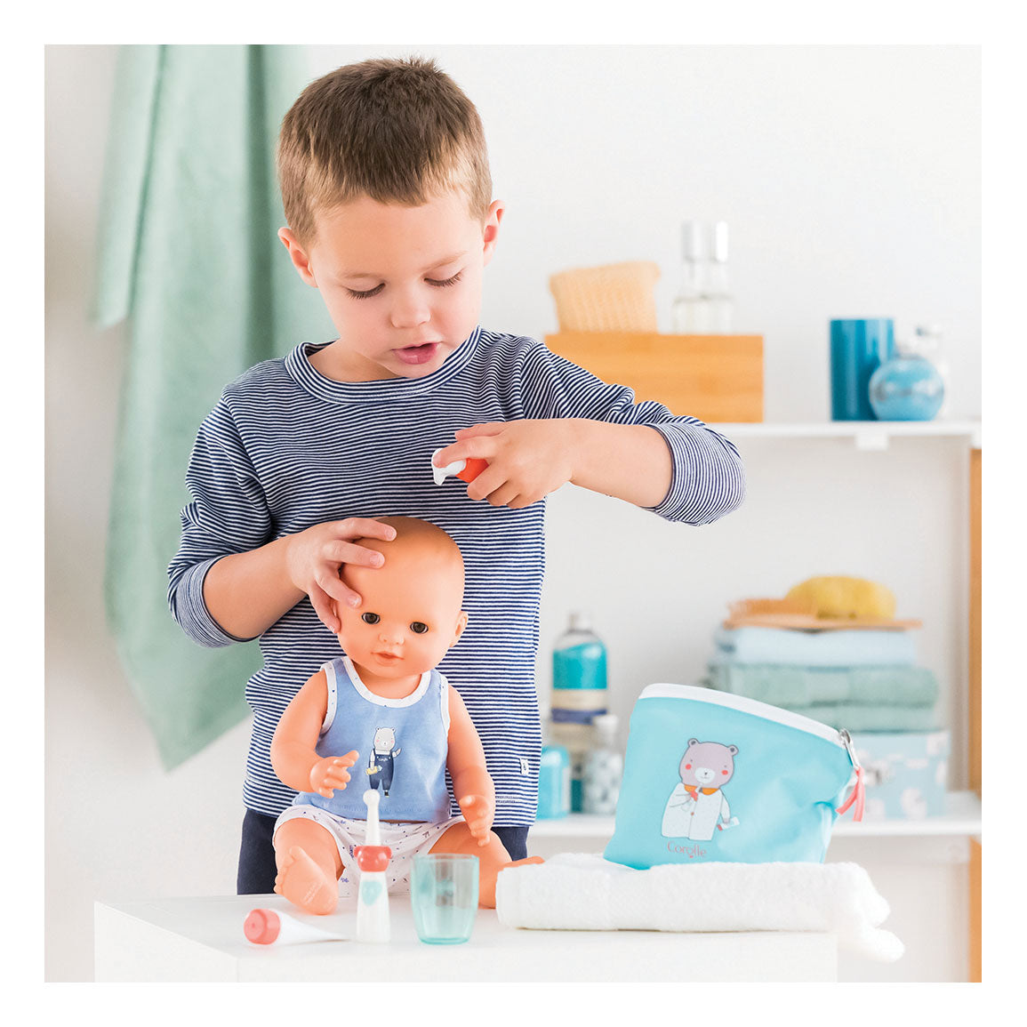 Corolle Mon Grand Poupon Doll Care Set in Bag