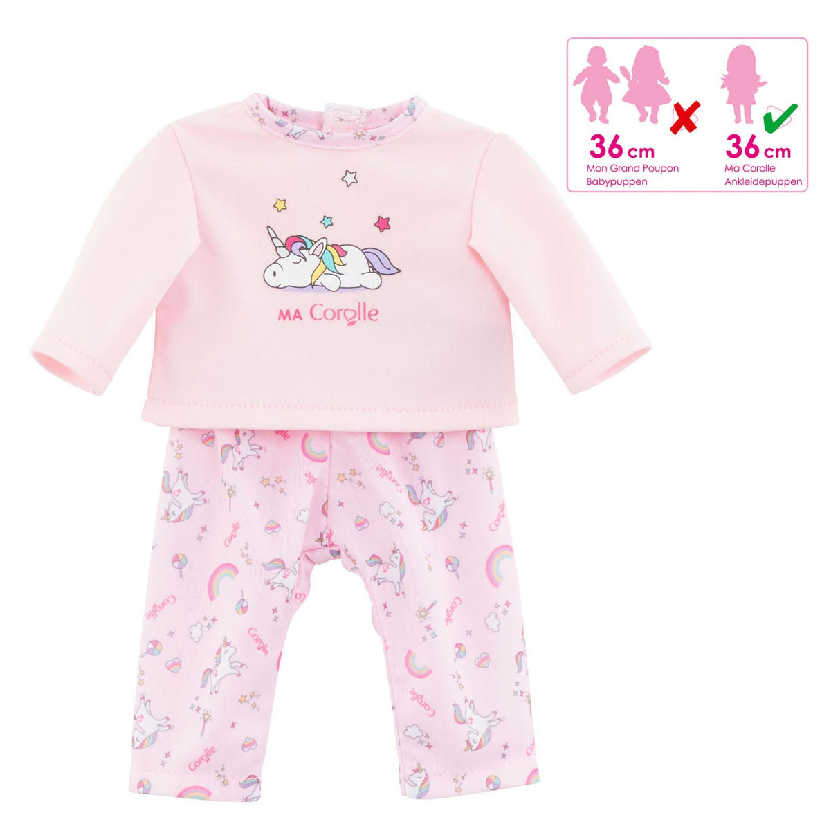 Corolle Ma Doll Pajamas Unicorn