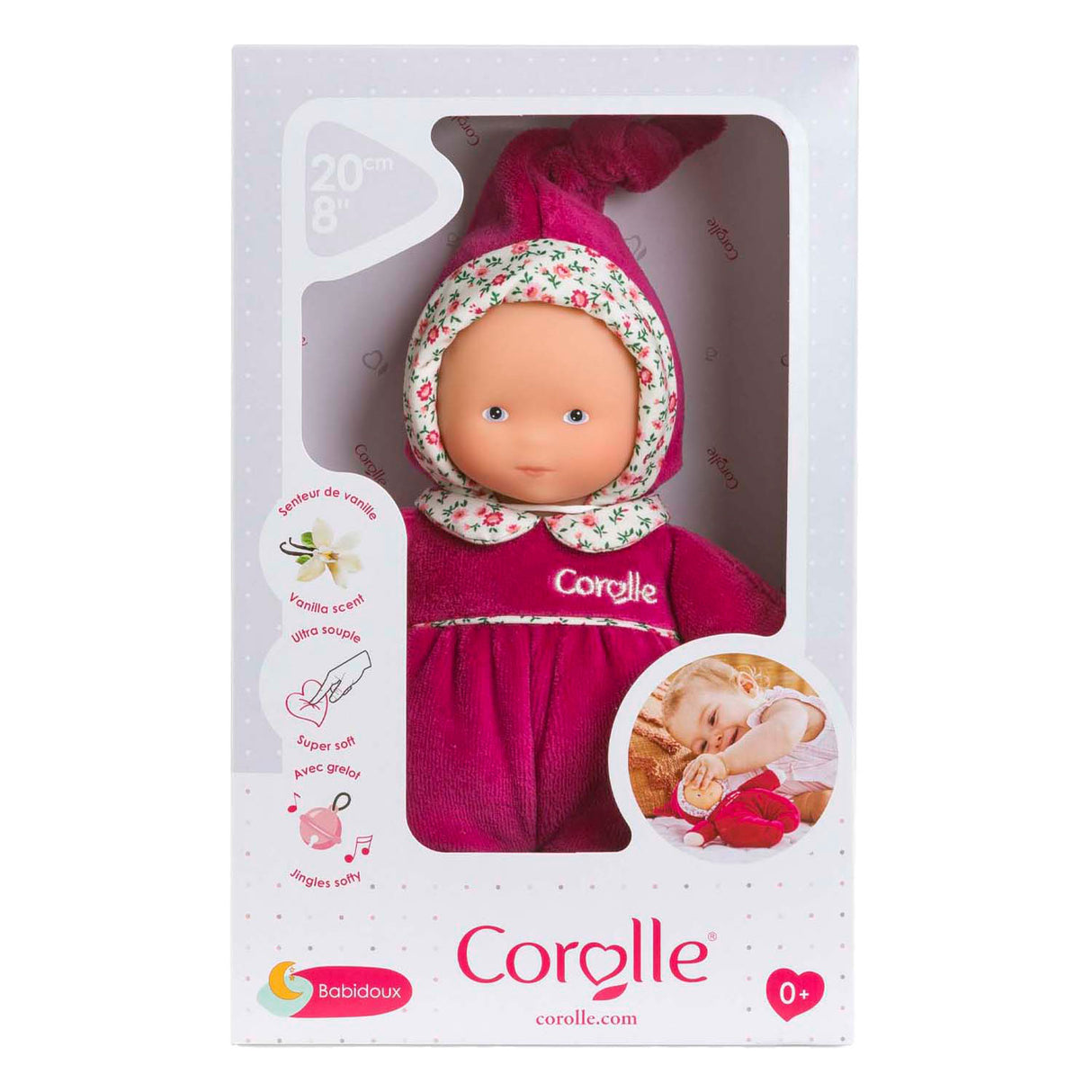 Corolle babidoux - rózsaszín grenadine baba, 20 cm