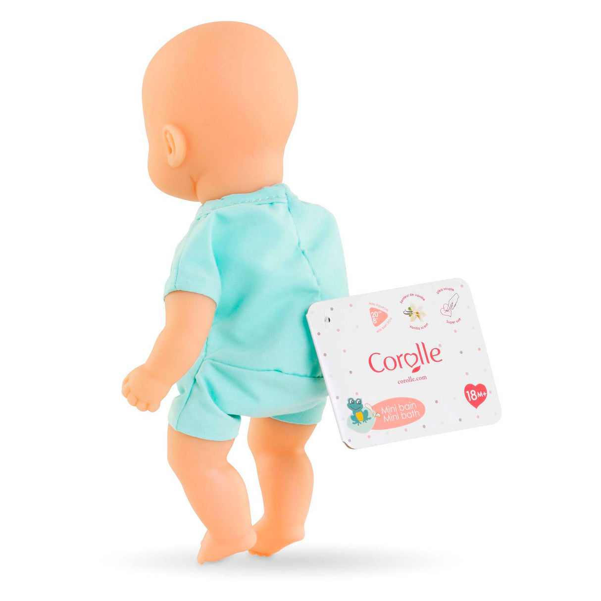 Corolle mini bath baby doll - blue, 20cm