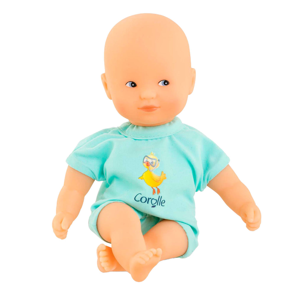Corolle mini bath baby doll - blue, 20cm