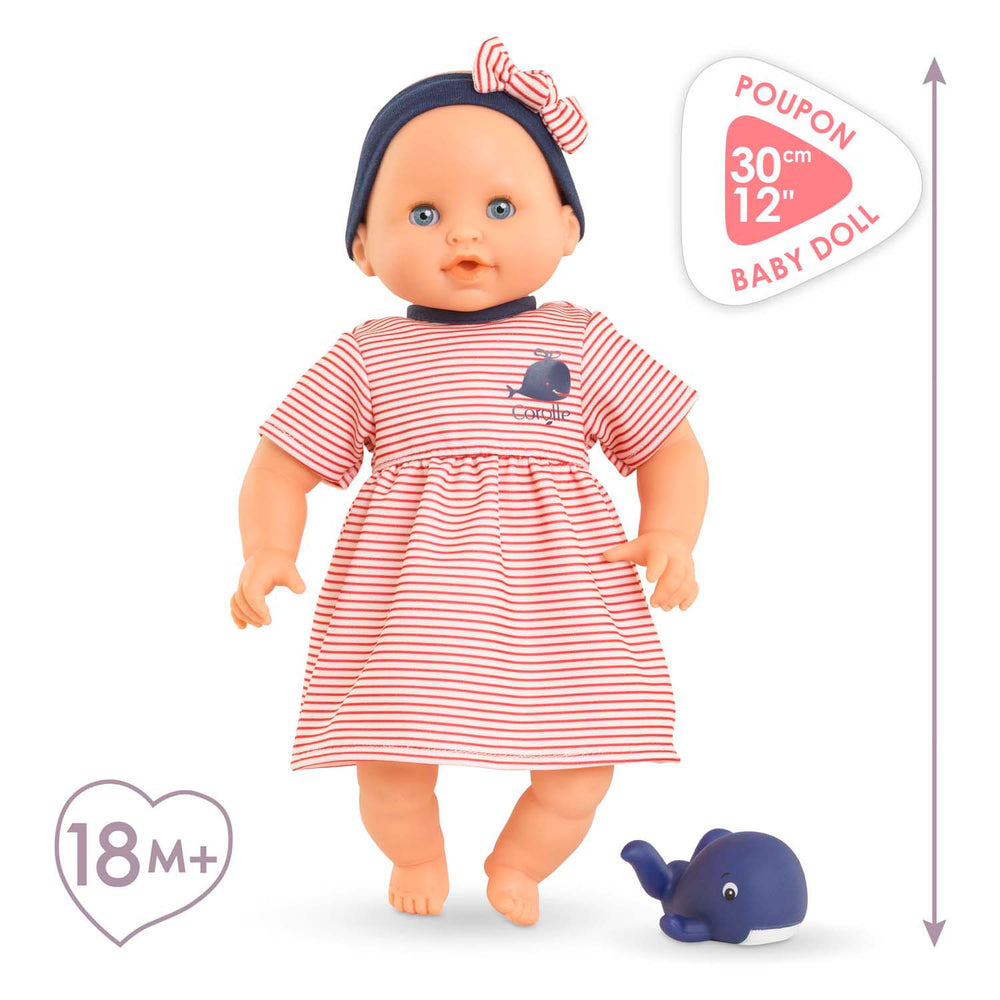 Corolle bath doll calypso - whale, 30cm