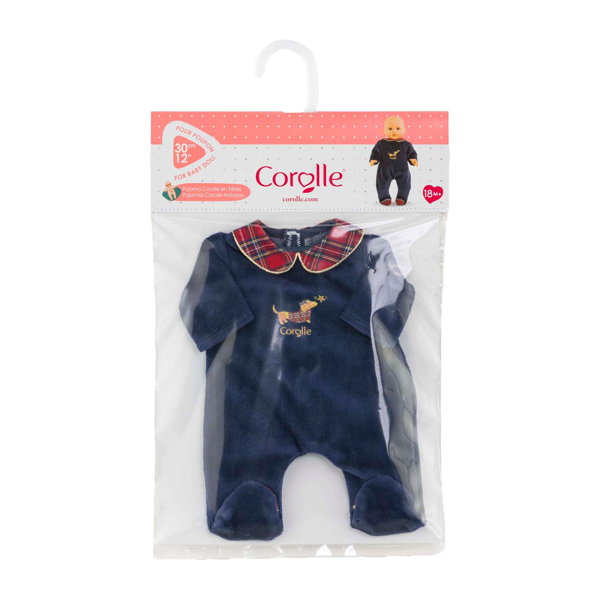 Corolle holidays doll pajamas, 30cm