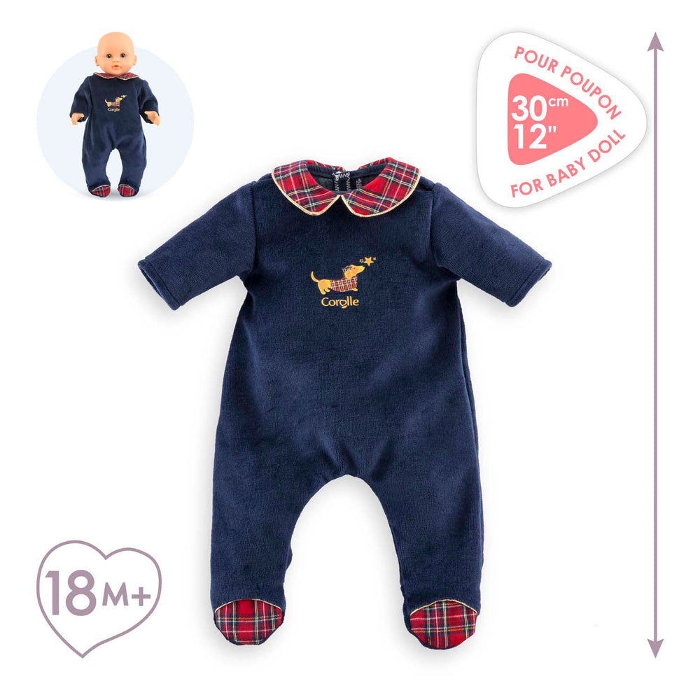 Corolle holidays doll pajamas, 30cm
