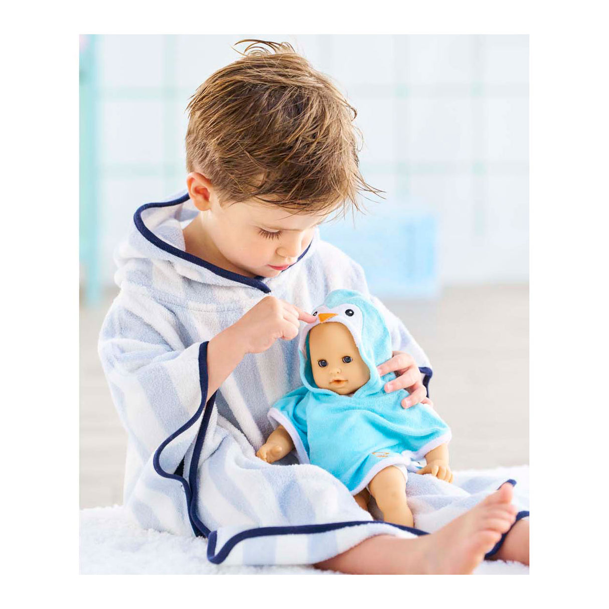 Corolle Badcape für Baby Pop - Pinguin, 30 cm
