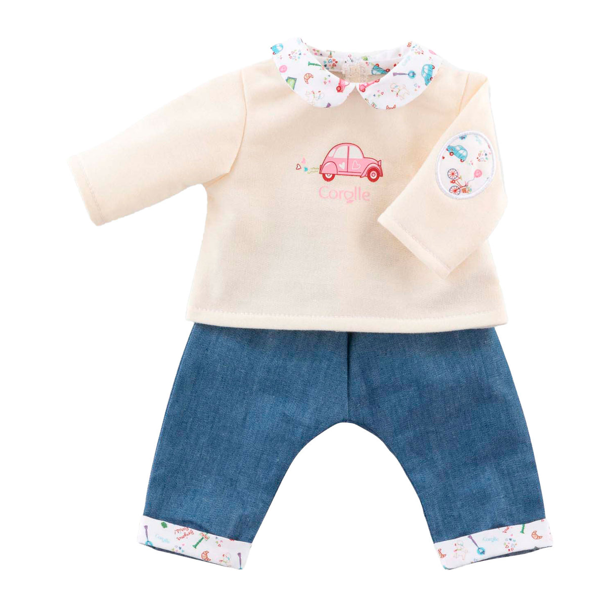 Corolle t-shirt and jeans for baby doll, 30cm