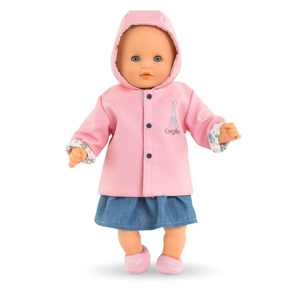 Corolle reversibler Regenmantel für Babypuppen, 30 cm