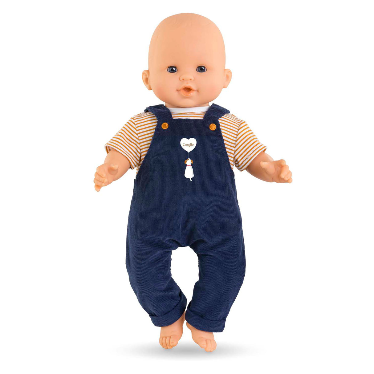 T-shirt Corolle et salopette bleu marine, 36cm