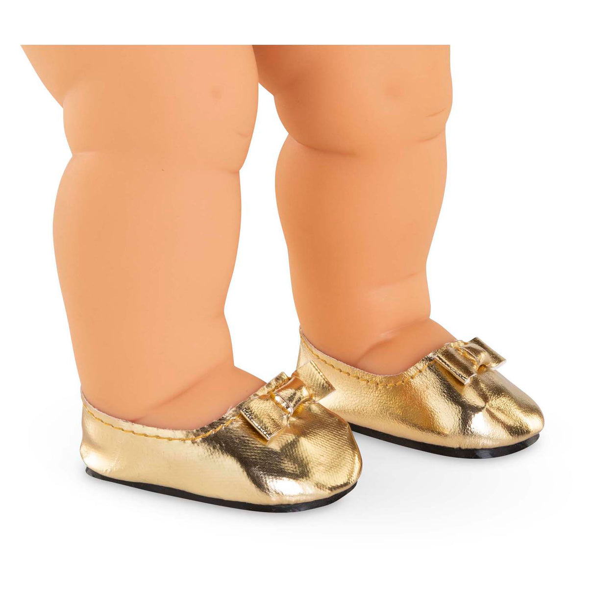 Ballerines Corolle dorées pour poupée bébé, 36cm