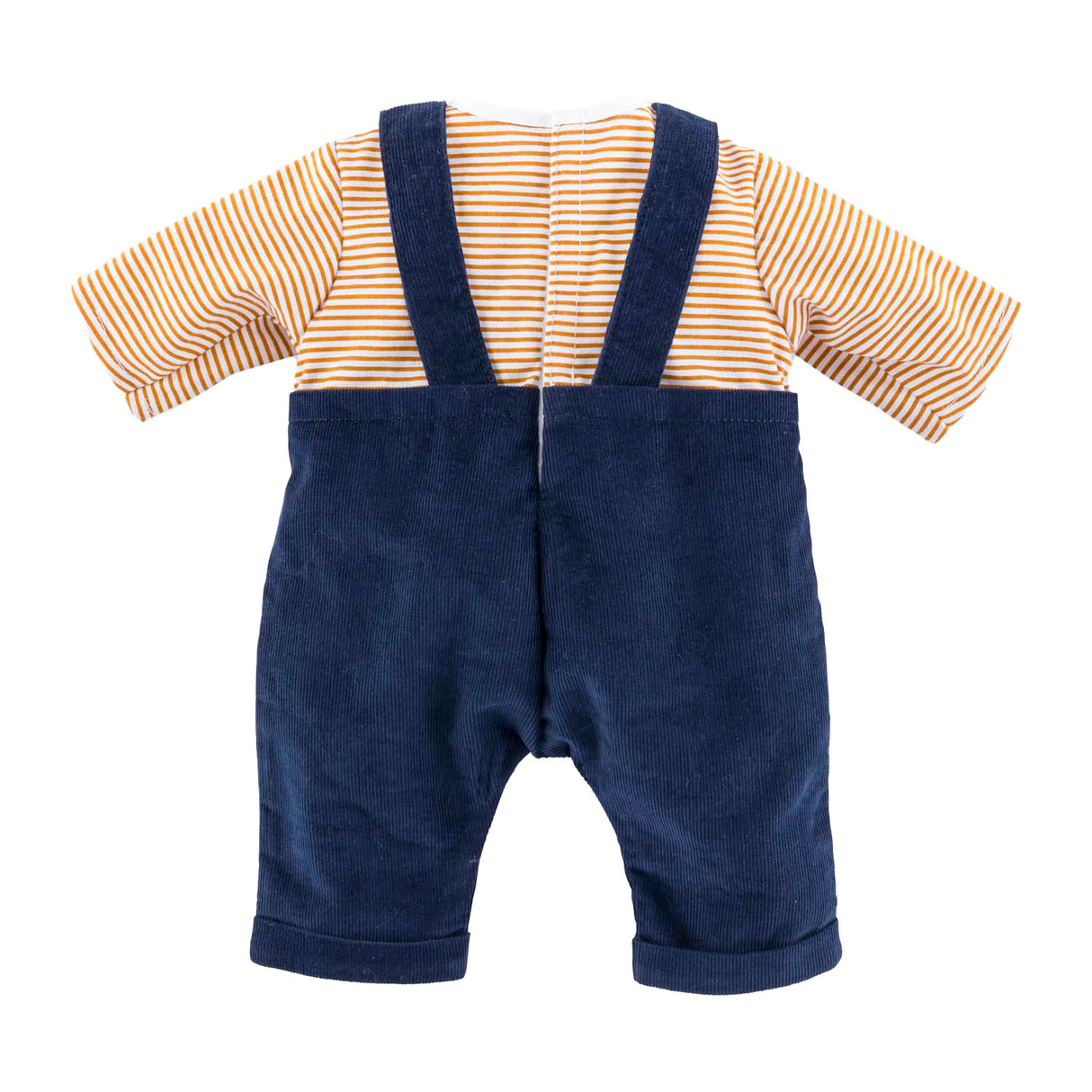 Corolle T-shirt and navy blue overalls for baby doll, 42cm