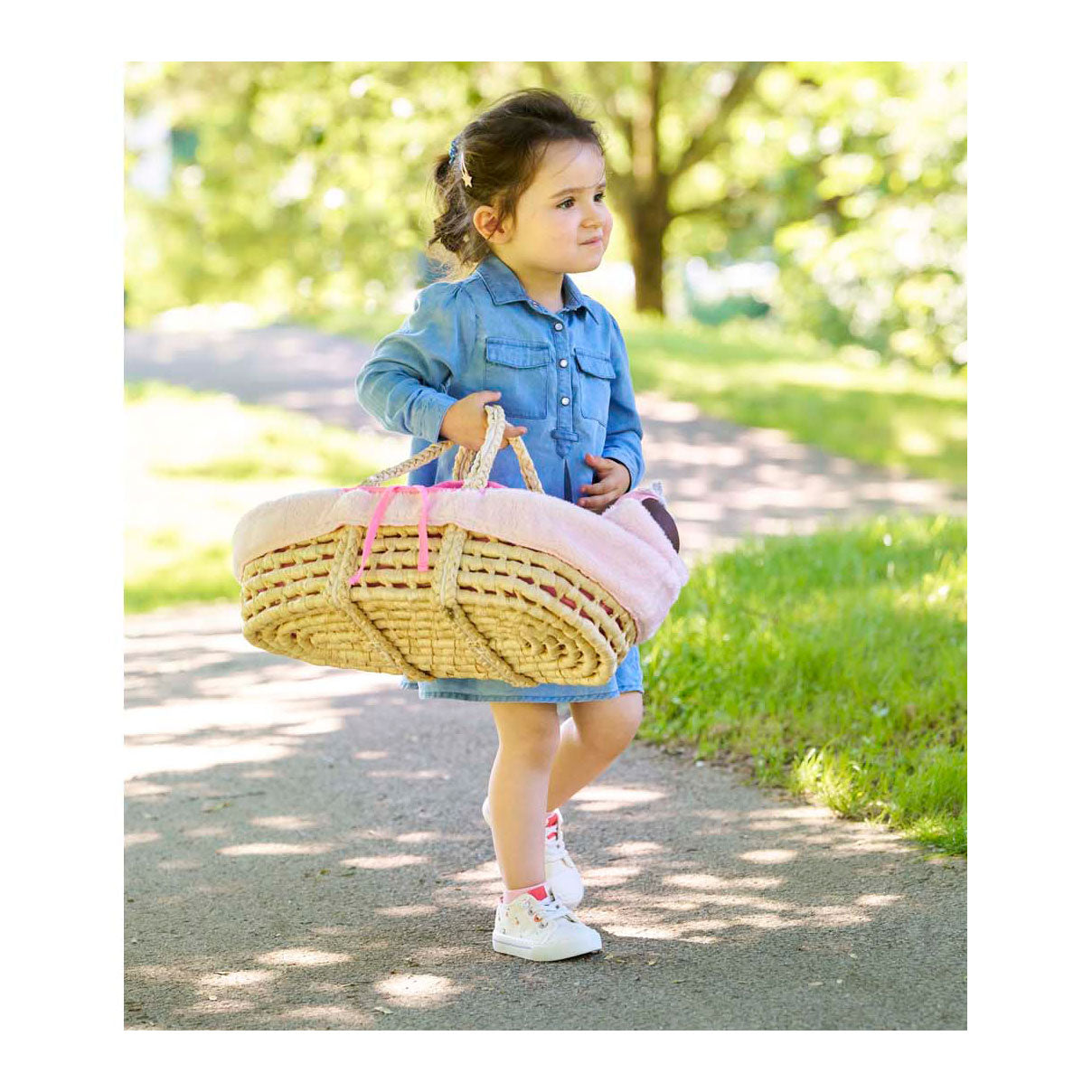 Conjunto de canasta trenzada de Corolle para bebés Pop - Plush