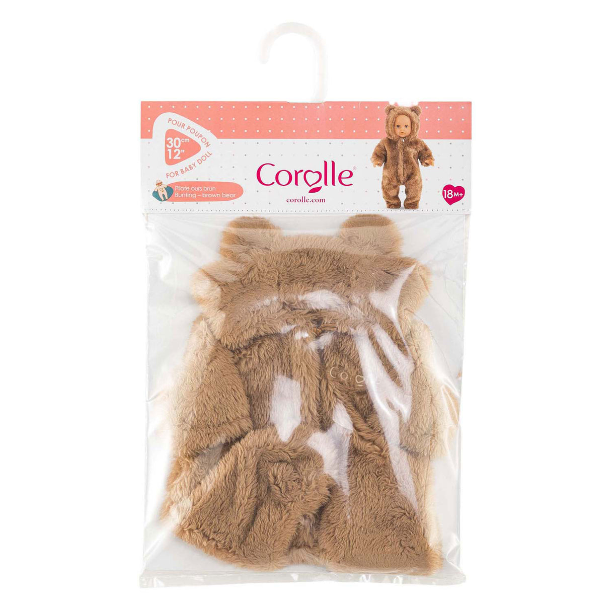 Corolle bunting brown bear onesie - 30cm