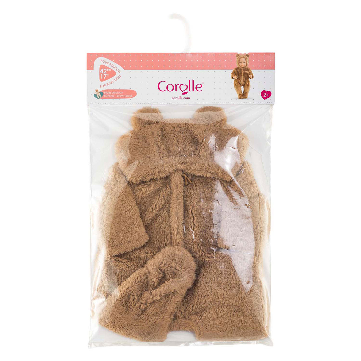 Corolle bunting brown bear onesie - 42cm