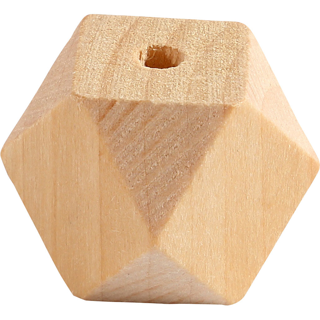 Creativ company diamond shaped beads, w: 20 mm, hole size 3 mm, 6 pieces 1 box