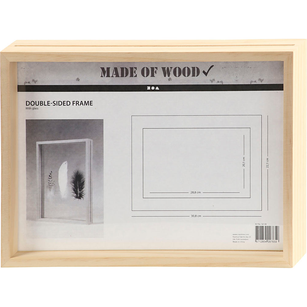 Creativ company dubbelzijdige lijst, d: 4,5 cm, afm 22,1x30,8 cm, 1 stuk