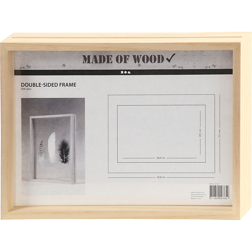 Creativ company dubbelzijdige lijst, d: 4,5 cm, afm 22,1x30,8 cm, 1 stuk