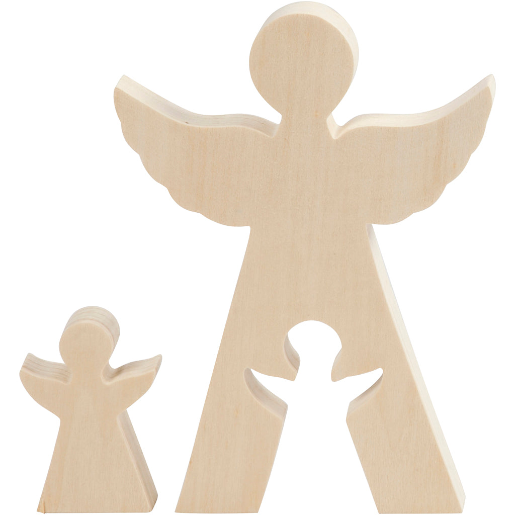 Creativ company 2in1 figures, angel, h: 7.8 + 20 cm, d: 2 cm, w: 4.5 + 14.3 cm, 1 set