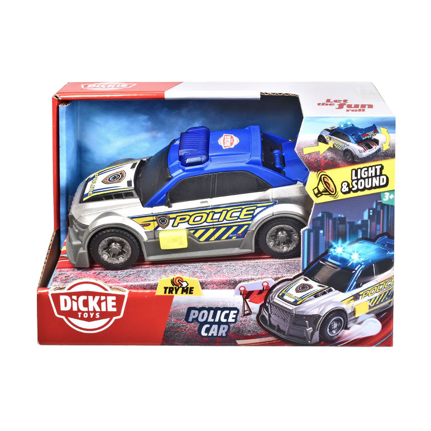 Dickie police car gray with light and sound