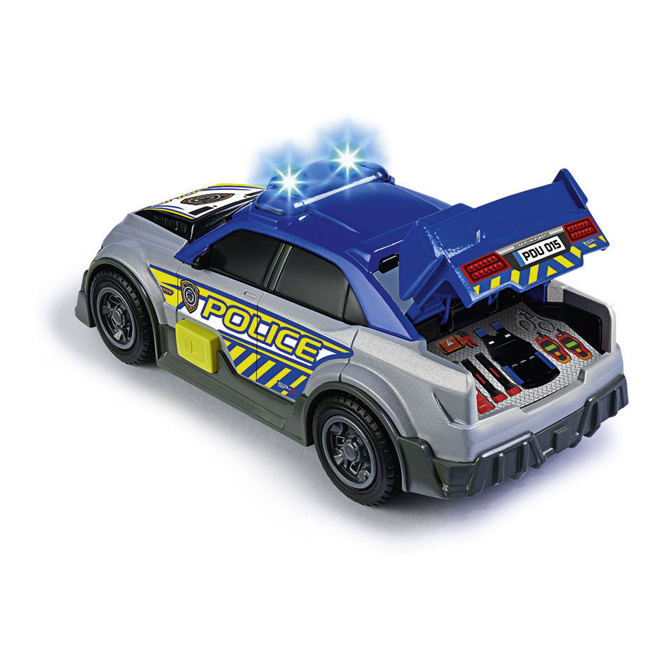 Dickie police car gray with light and sound