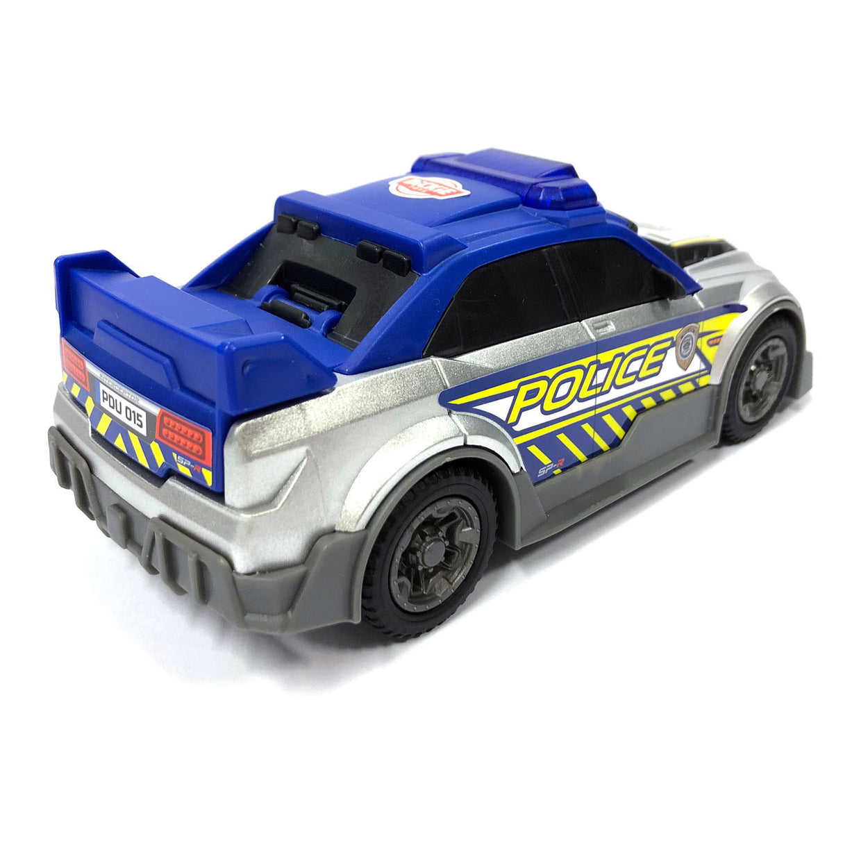 Dickie police car gray with light and sound