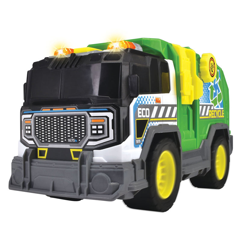 Caminhão de reciclagem de Dickie com luz e som