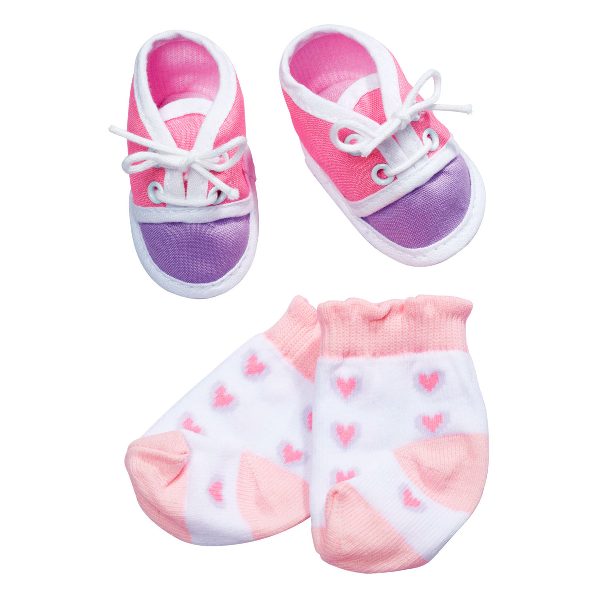 Chaussettes bébé nouveau-né chaussures violet-rose